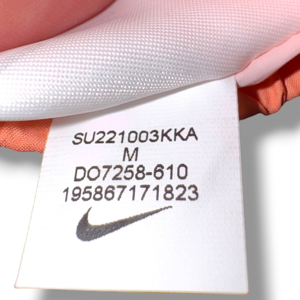 Nike Sportswear Women's M Pink Colorblock Mesh Cropped Windbreaker Half Zip - Picture 8 of 8